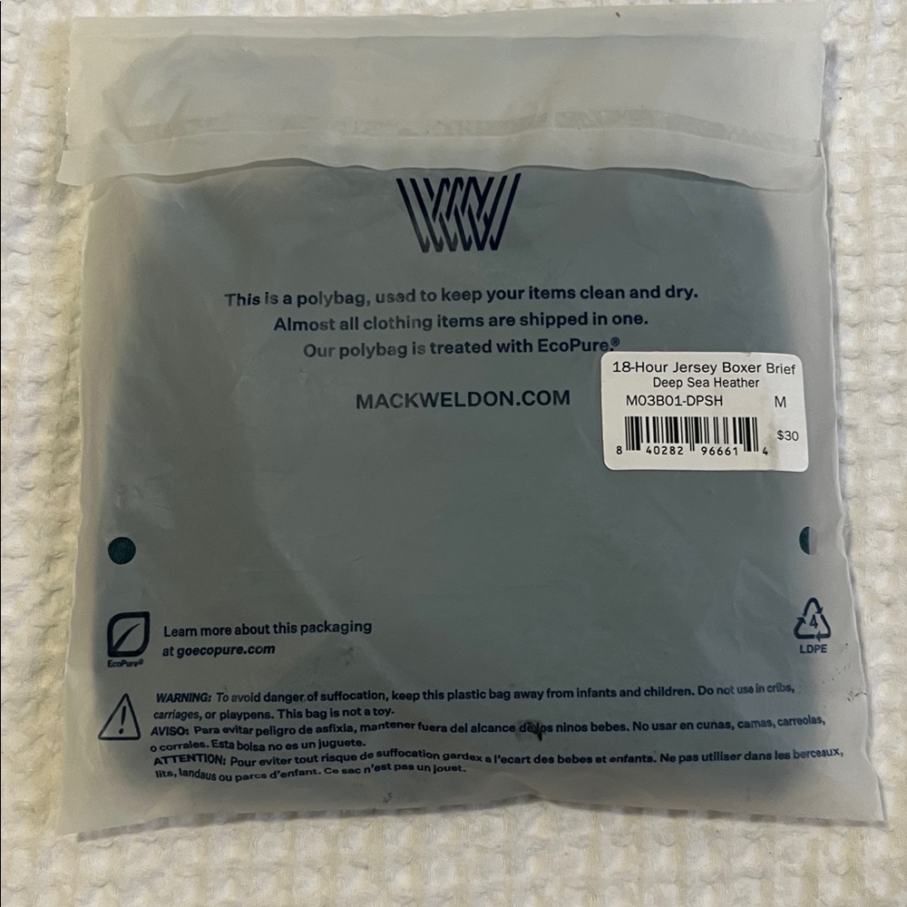 Mack Weldon 18-Hour Jersey Boxer Brief - M - Picture 2 of 3